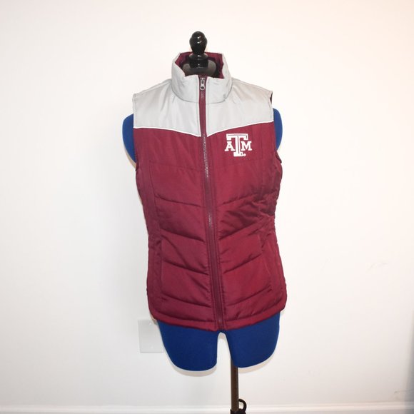 Texas A&M Vest Maroon Gray Unisex Logo New - Picture 4 of 5